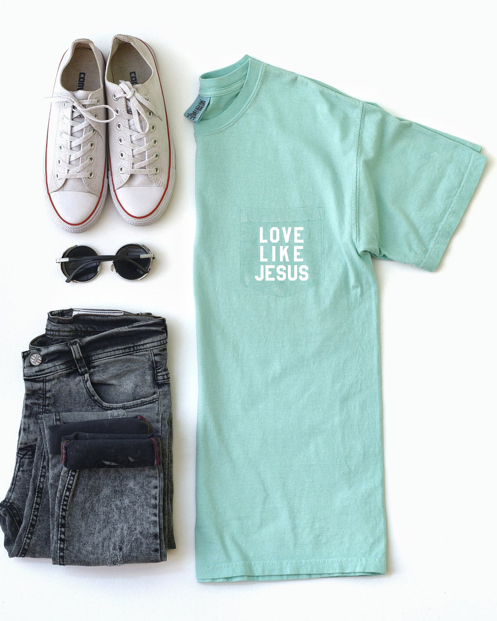 Love like Jesus Comfort Colors Pocket T Shirt | Pro life, Christian shirt
