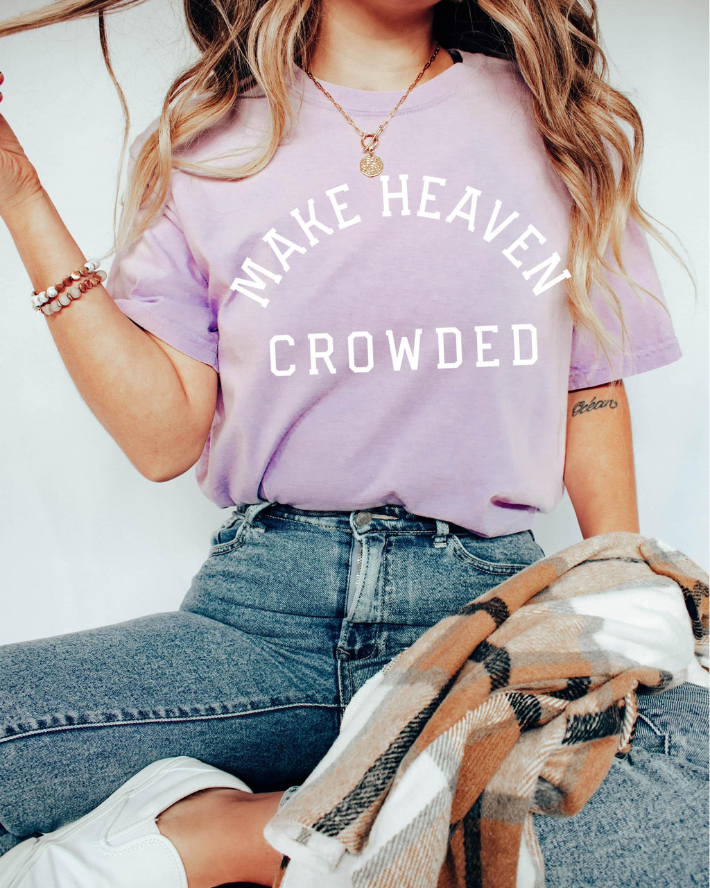 Make Heaven Crowded Christian Comfort Colors T Shirt