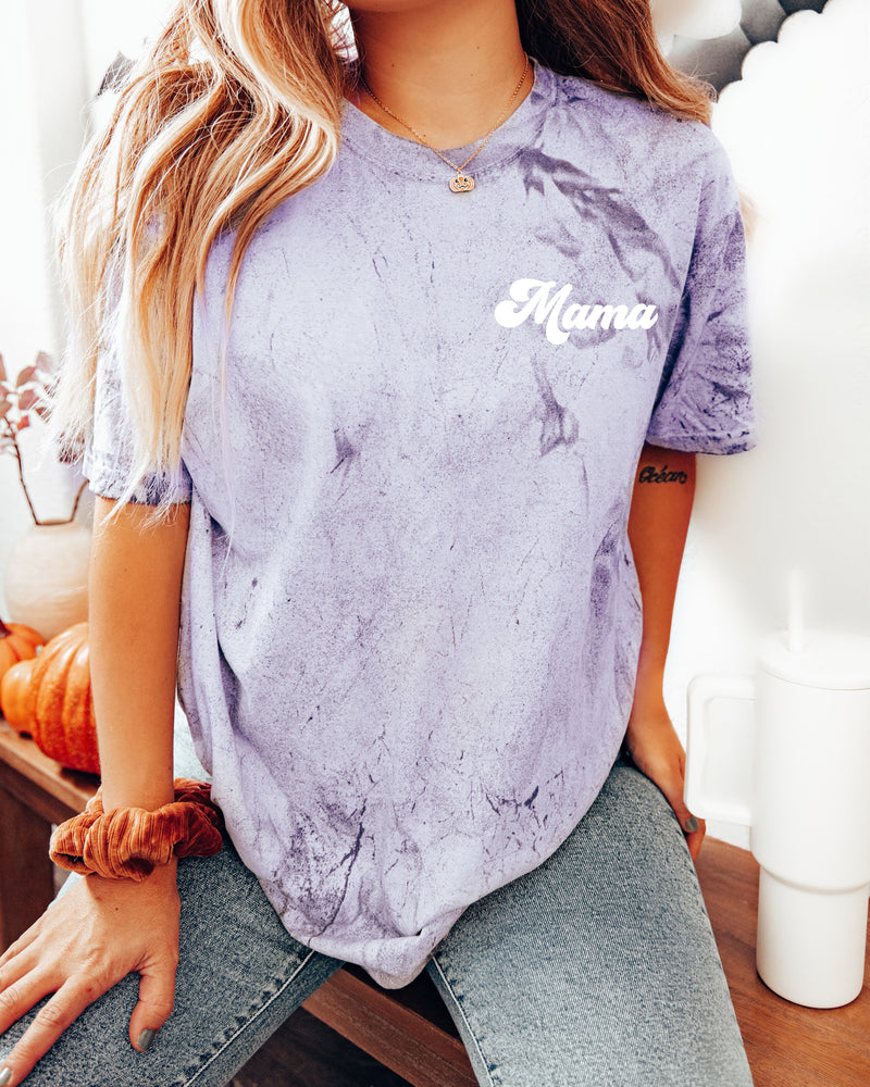 Mama Comfort Colors Graphic Tees (Groovy Left Chest)