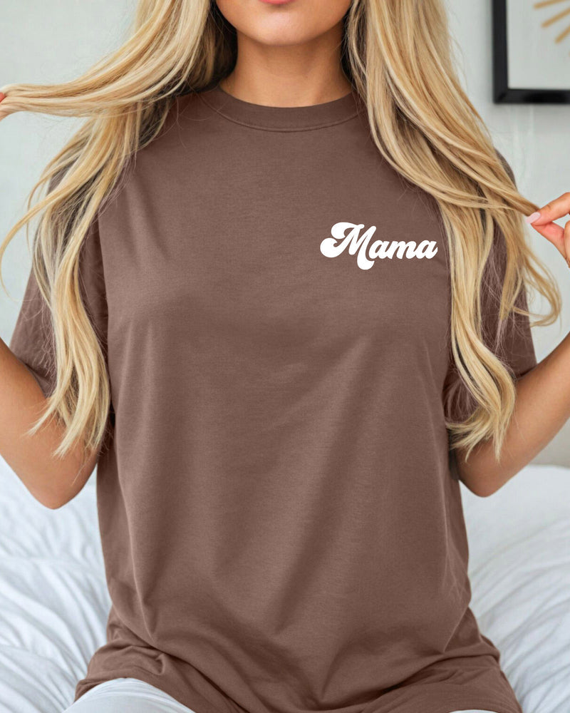 Mama Comfort Colors Graphic Tees (Groovy Left Chest)