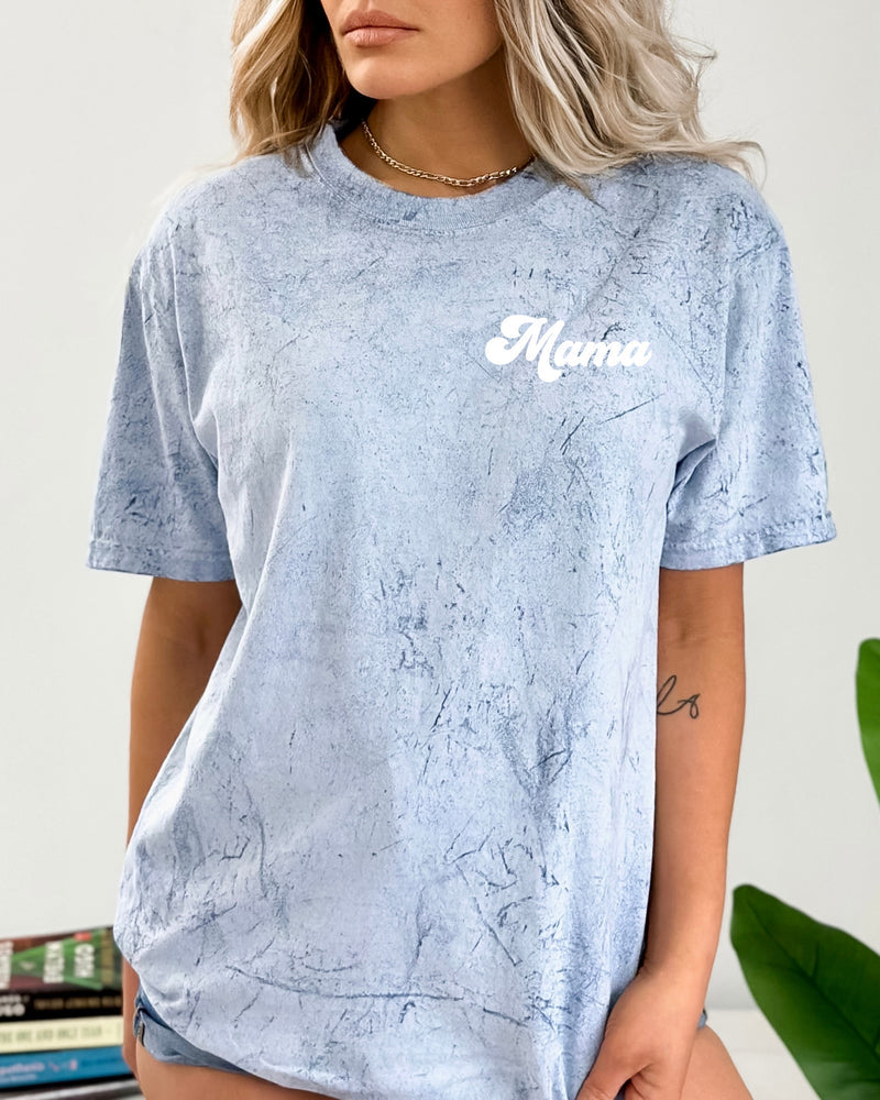 Mama Comfort Colors Graphic Tees (Groovy Left Chest)