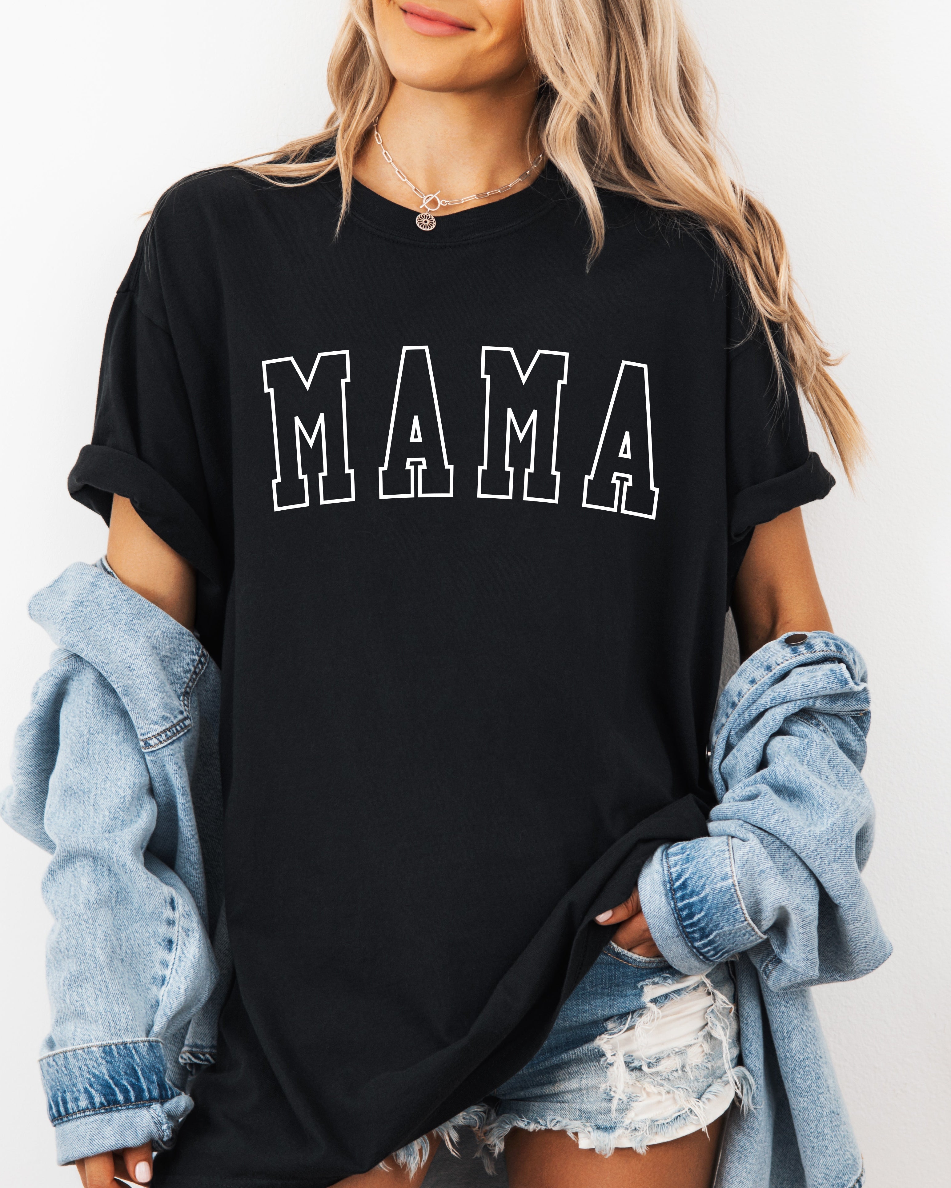 Mama Comfort Colors Graphic Tees (Outlined Font)