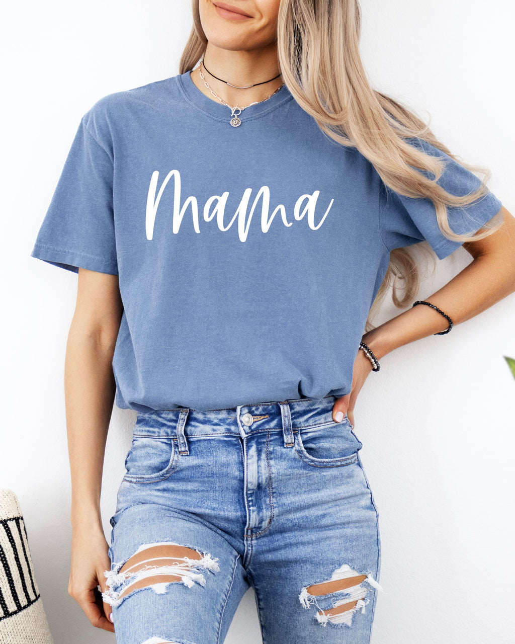 Mama Comfort Colors T Shirt (Cursive 3 Font)