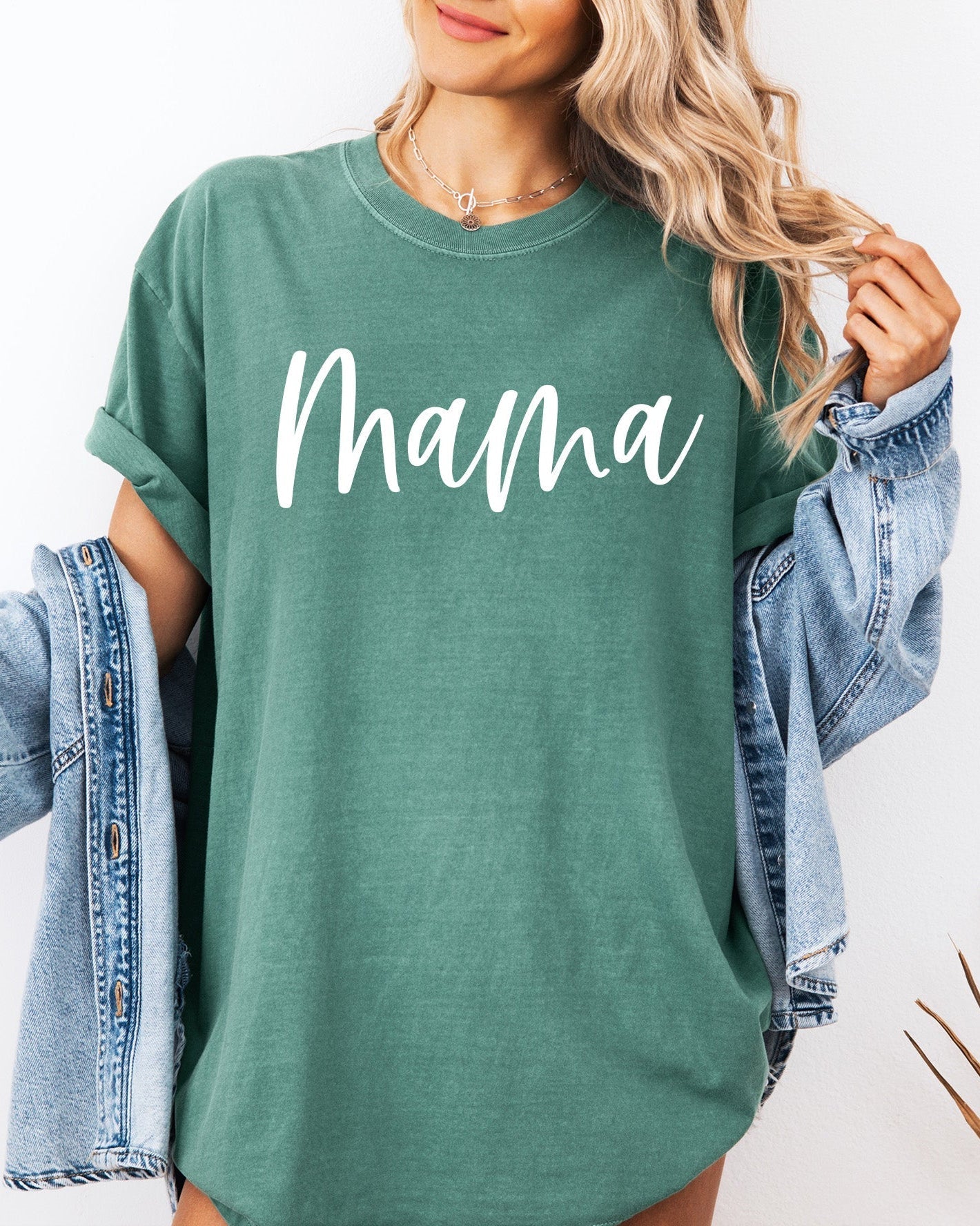 Mama Comfort Colors T Shirt (Cursive 3 Font)