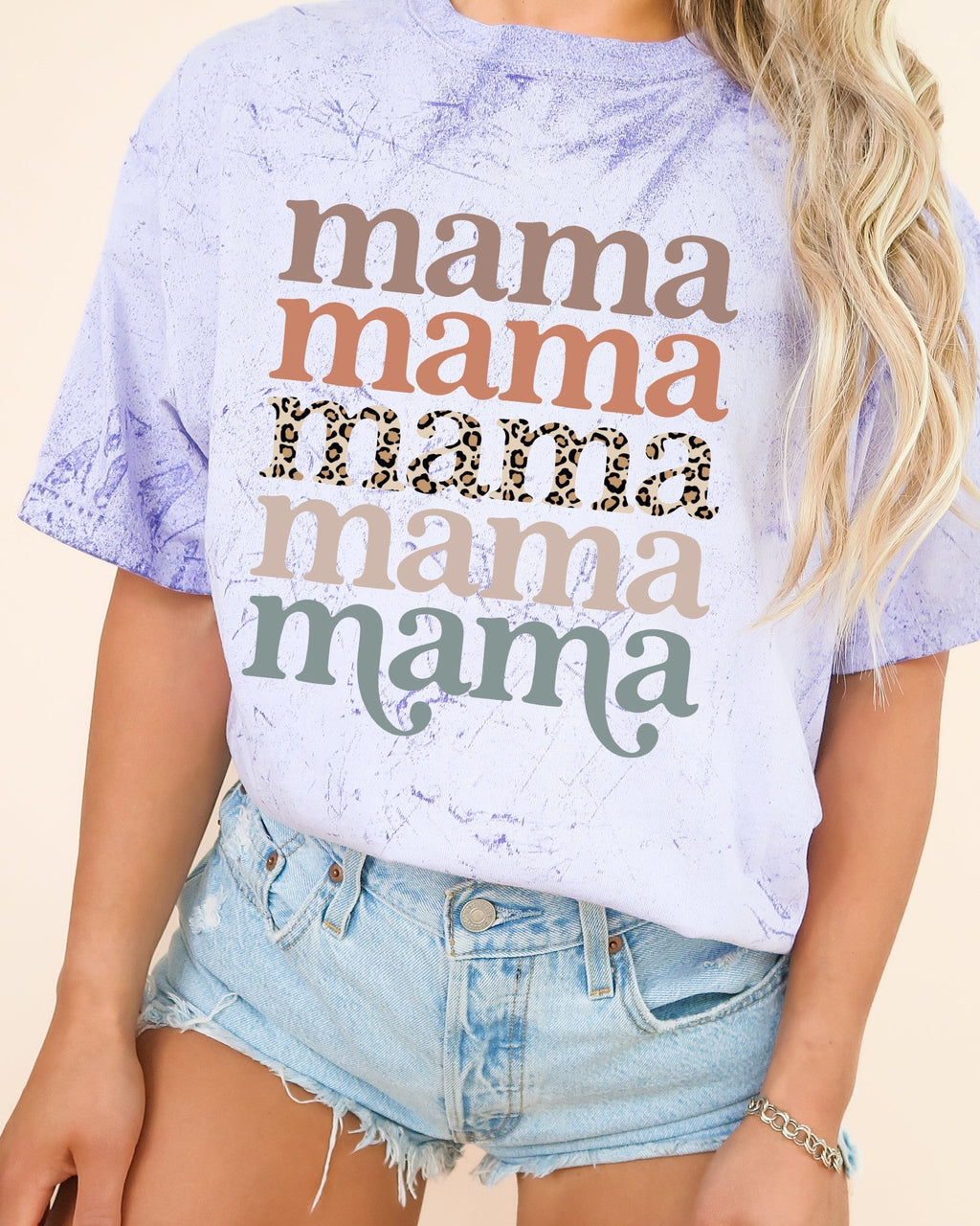 Mama Leopard Comfort Colors Graphic Tees