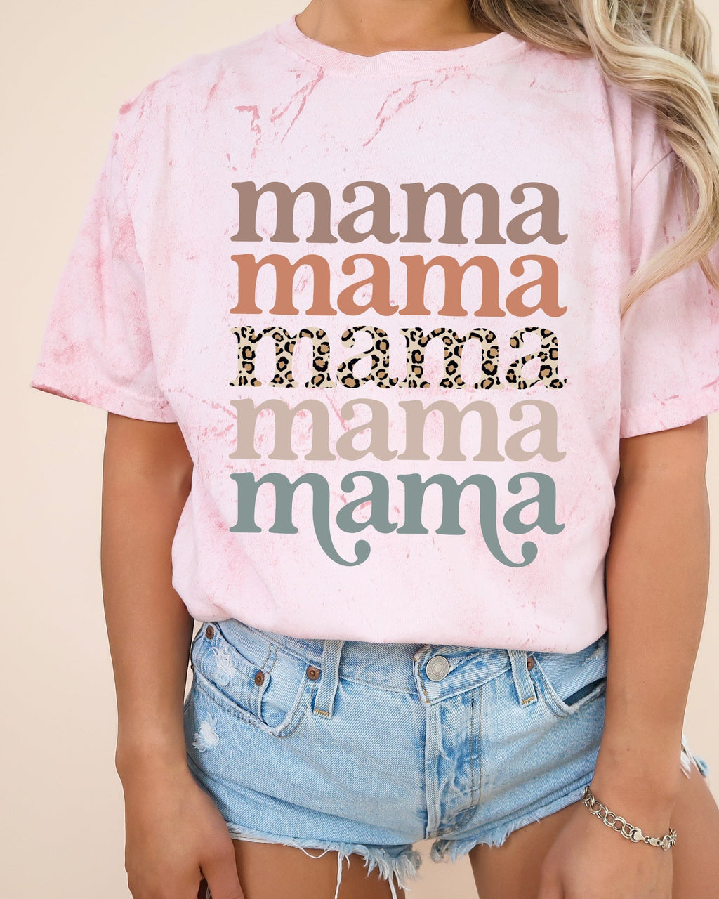 Mama Leopard Comfort Colors Graphic Tees