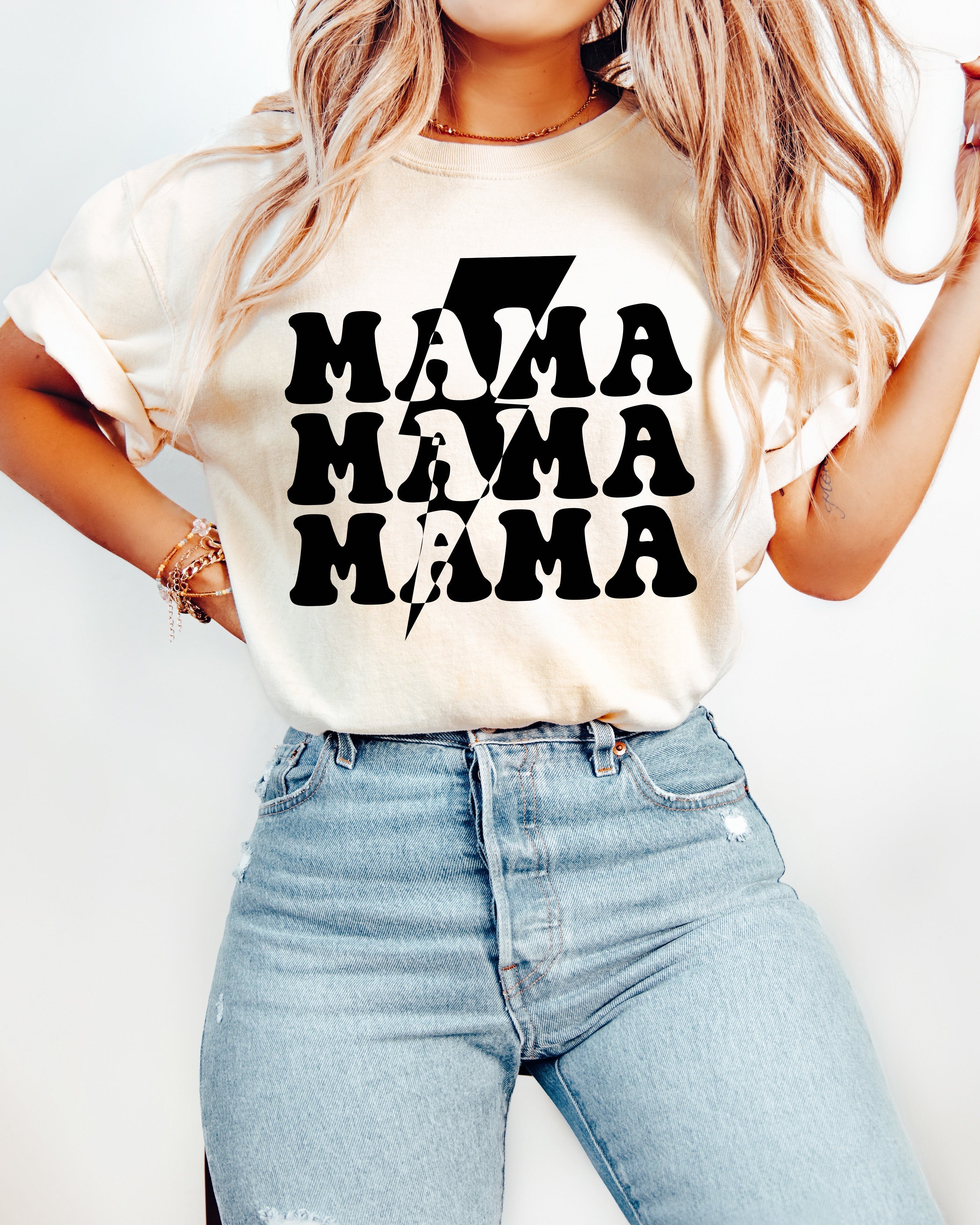 Mama Lightning Comfort Colors T Shirt