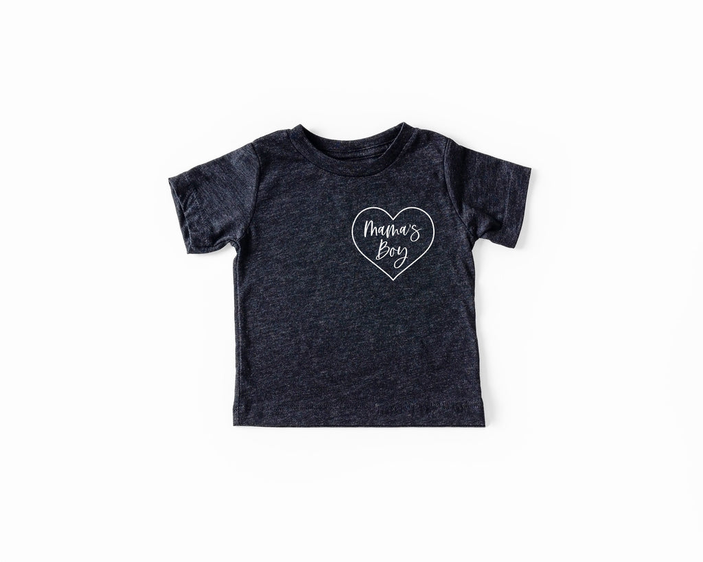 Mama's boy Heart Around Baby and Toddler Tshirt | Mama's boy