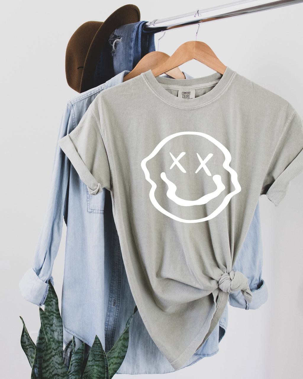 Melted Smiley Comfort Colors T Shirt