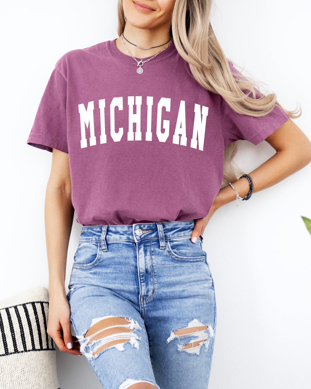 Michigan State City Comfort Colors T Shirt (Condensed Font)