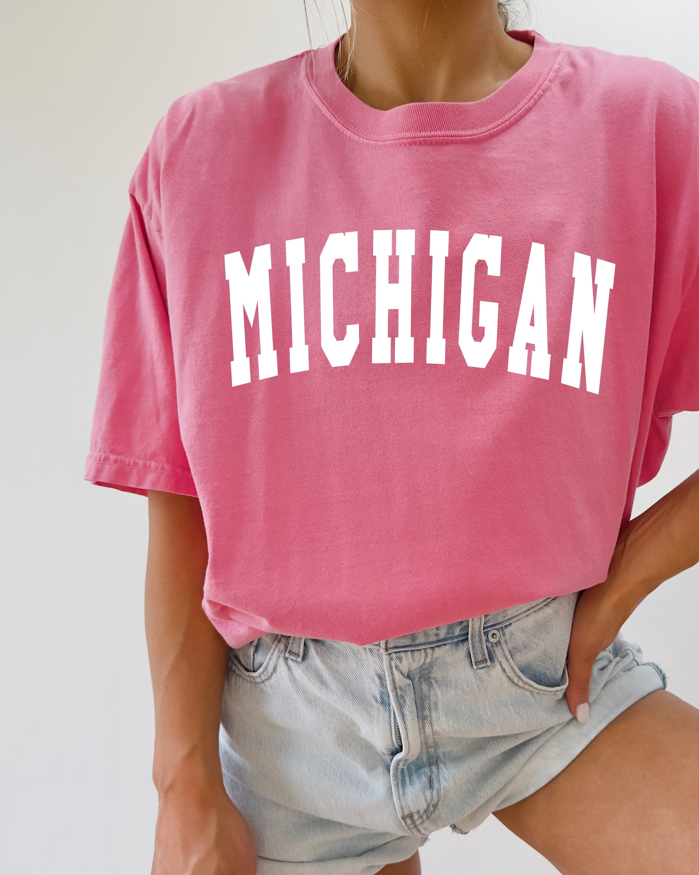 Michigan State City Comfort Colors T Shirt (Condensed Font)