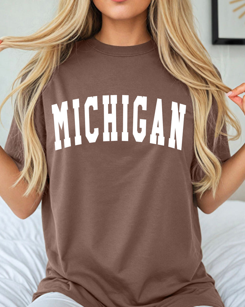 Michigan State City Comfort Colors T Shirt (Condensed Font)