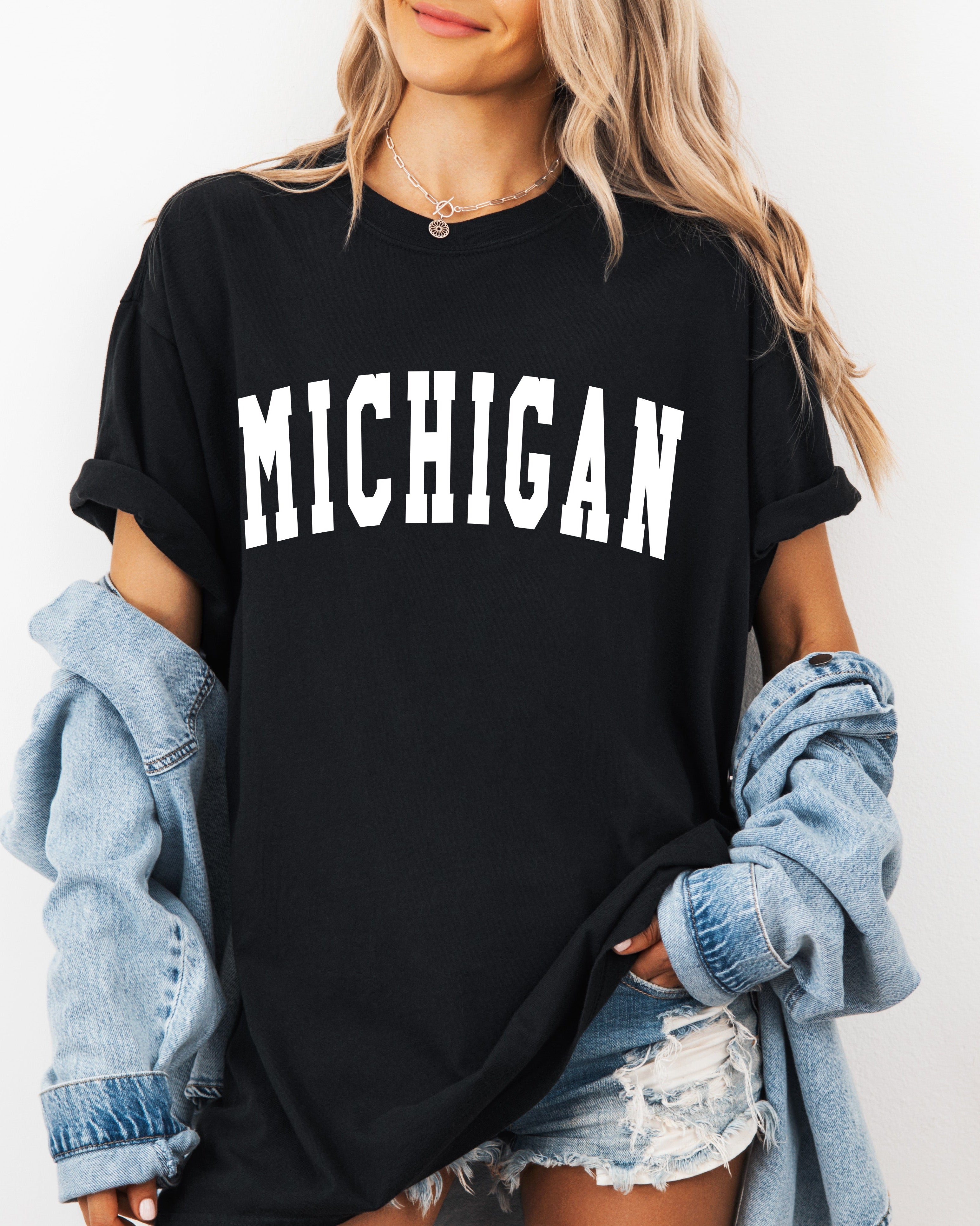 Michigan State City Comfort Colors T Shirt (Condensed Font)
