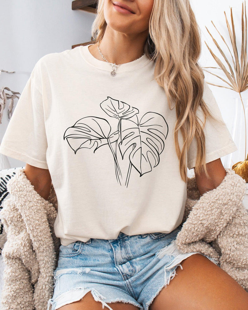 Monstera botanical Comfort Colors T Shirt