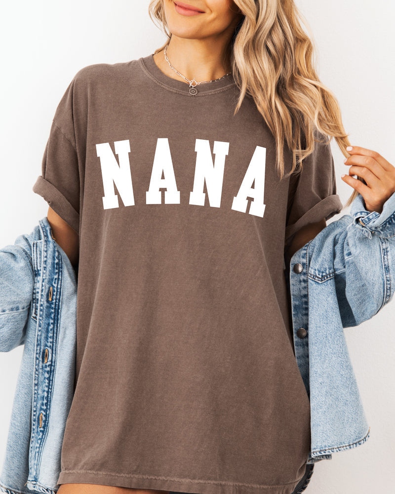 Nana Grandma Comfort Colors Garment Dyed T Shirt (Condensed font)
