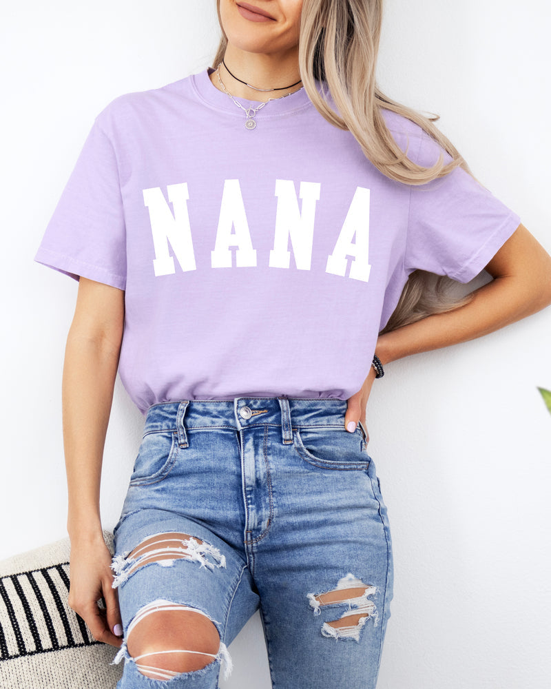 Nana Grandma Comfort Colors Garment Dyed T Shirt (Condensed font)