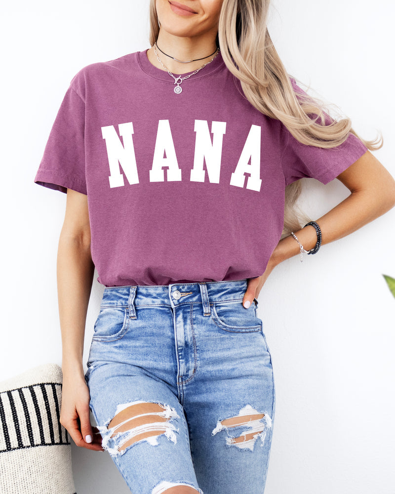 Nana Grandma Comfort Colors Garment Dyed T Shirt (Condensed font)