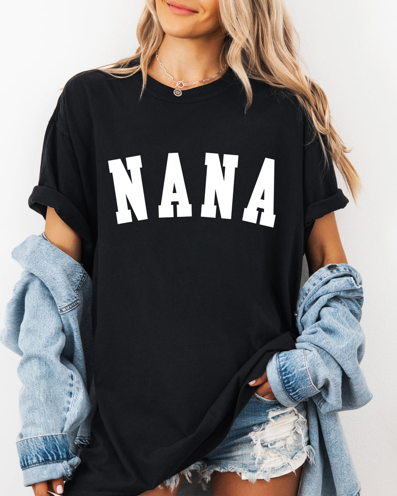 Nana Grandma Comfort Colors Garment Dyed T Shirt (Condensed font)