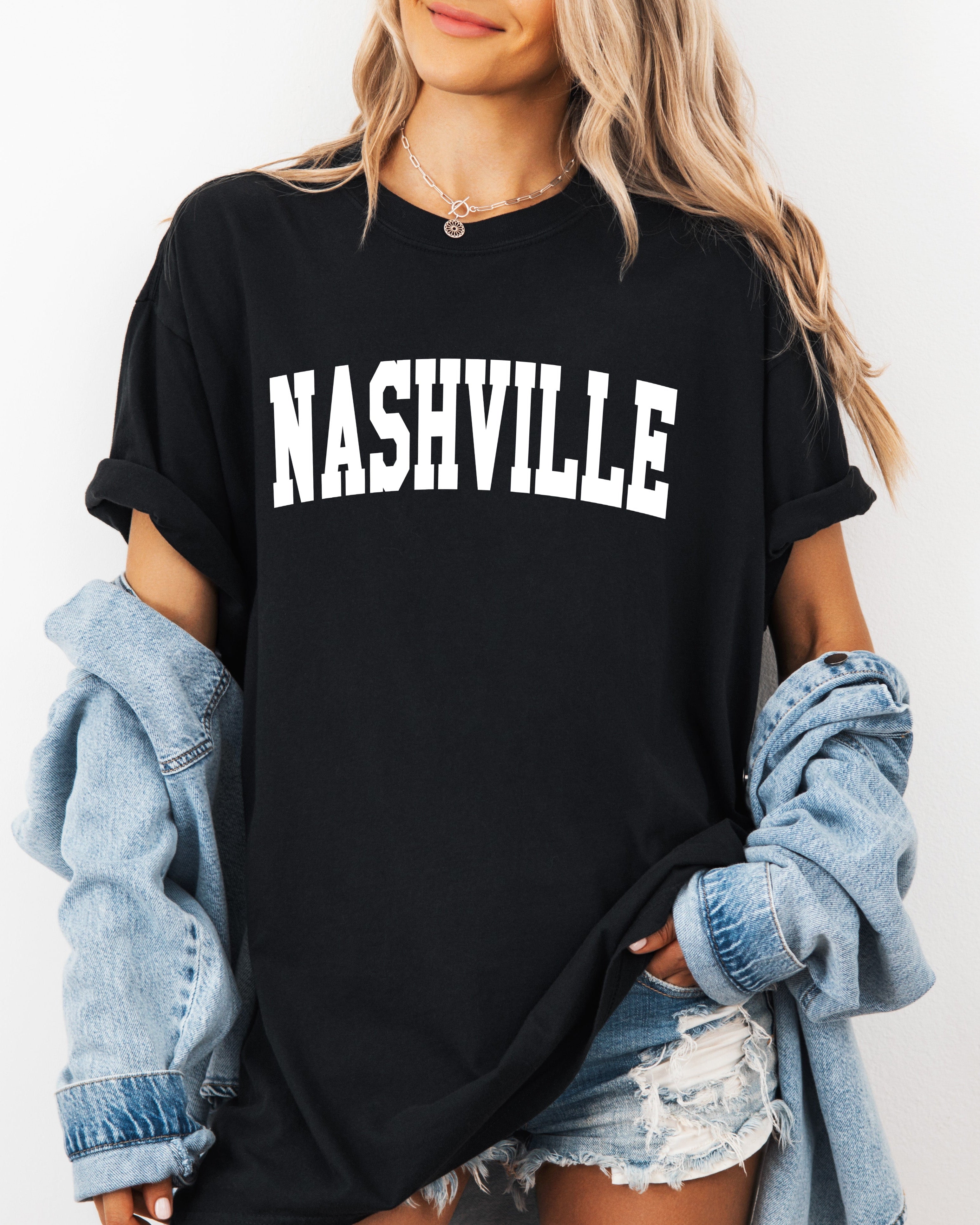 Nashville City Comfort Colors T-Shirt – Garment-Dyed Vintage Travel Graphic Tee