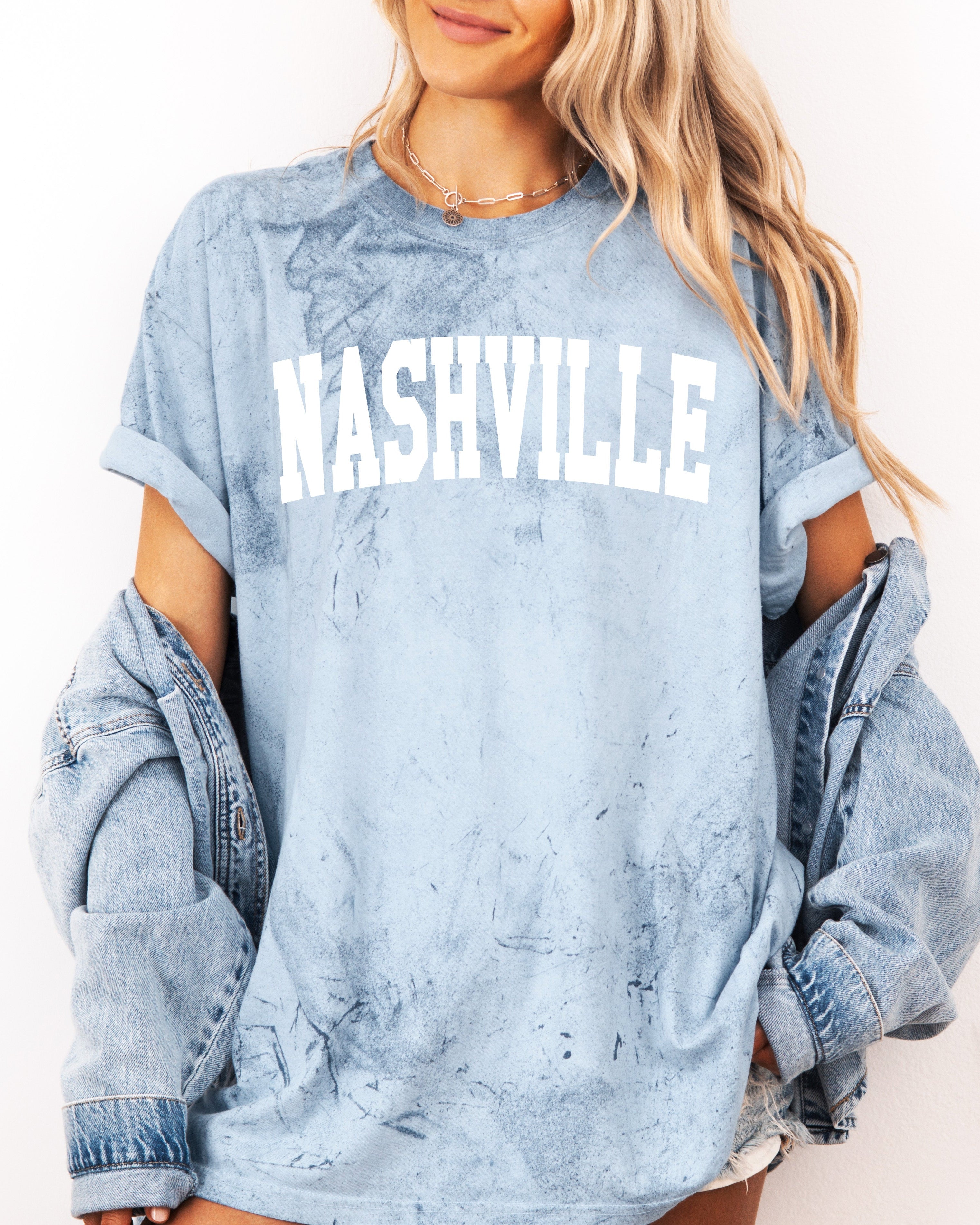 Nashville City Comfort Colors T-Shirt – Garment-Dyed Vintage Travel Graphic Tee