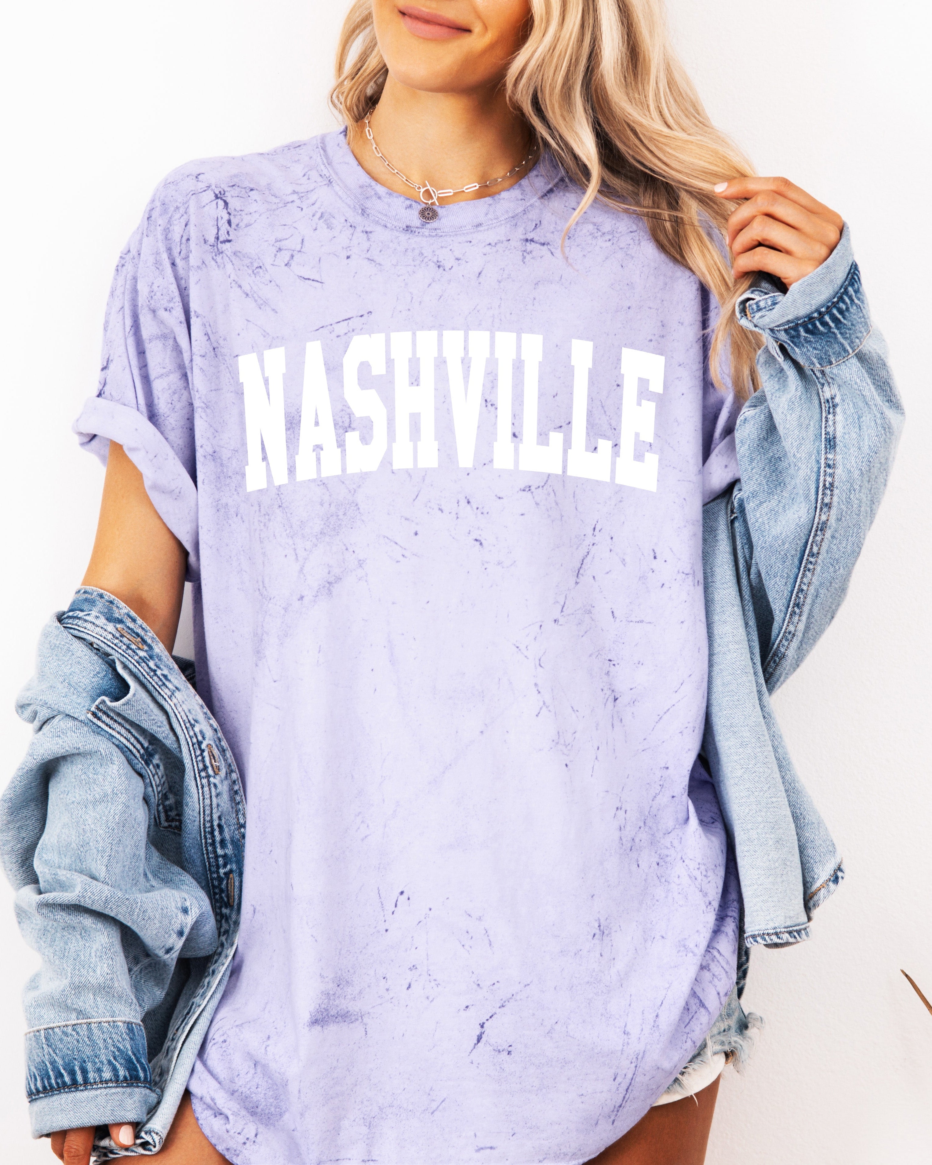 Nashville City Comfort Colors T-Shirt – Garment-Dyed Vintage Travel Graphic Tee