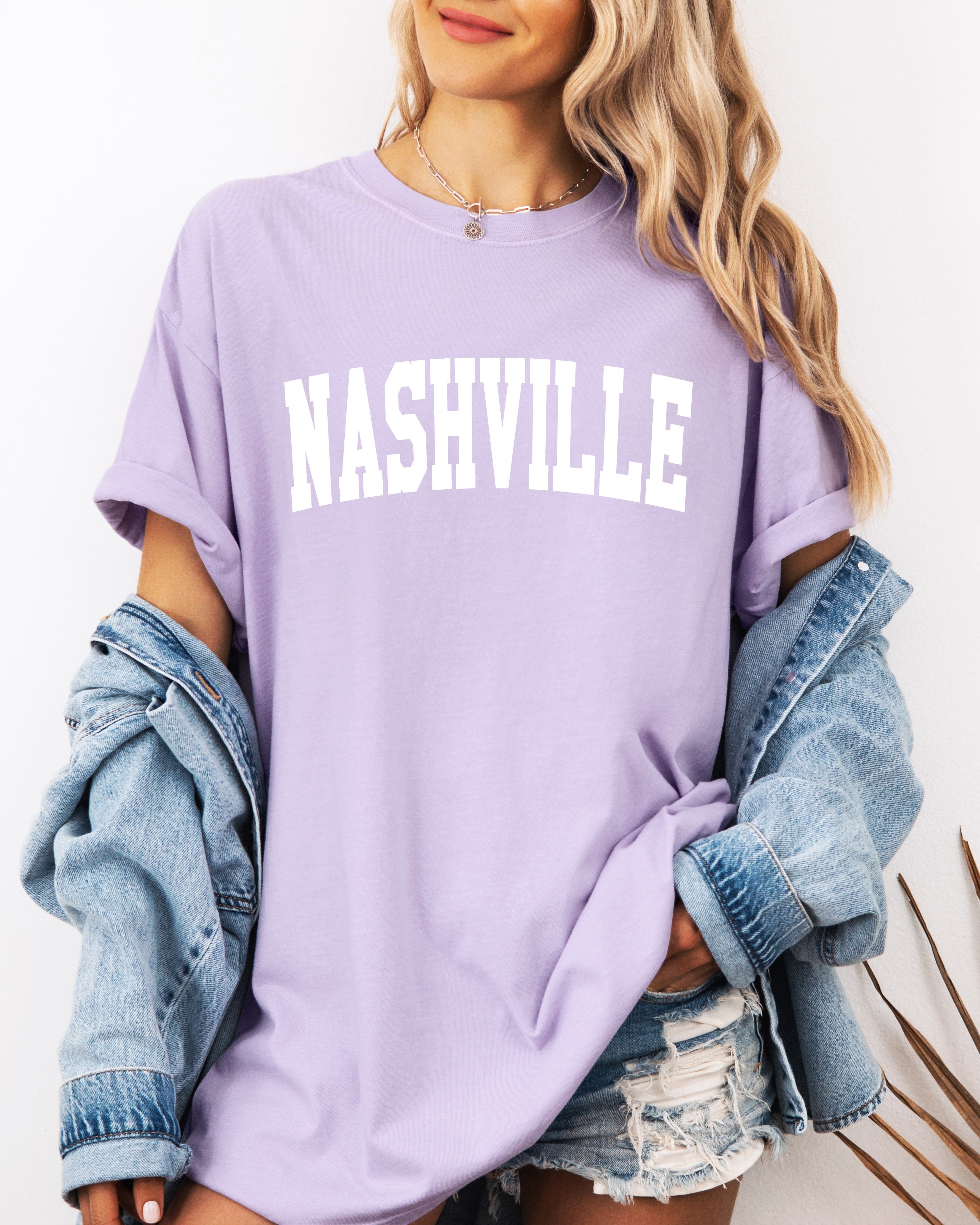 Nashville City Comfort Colors T-Shirt – Garment-Dyed Vintage Travel Graphic Tee