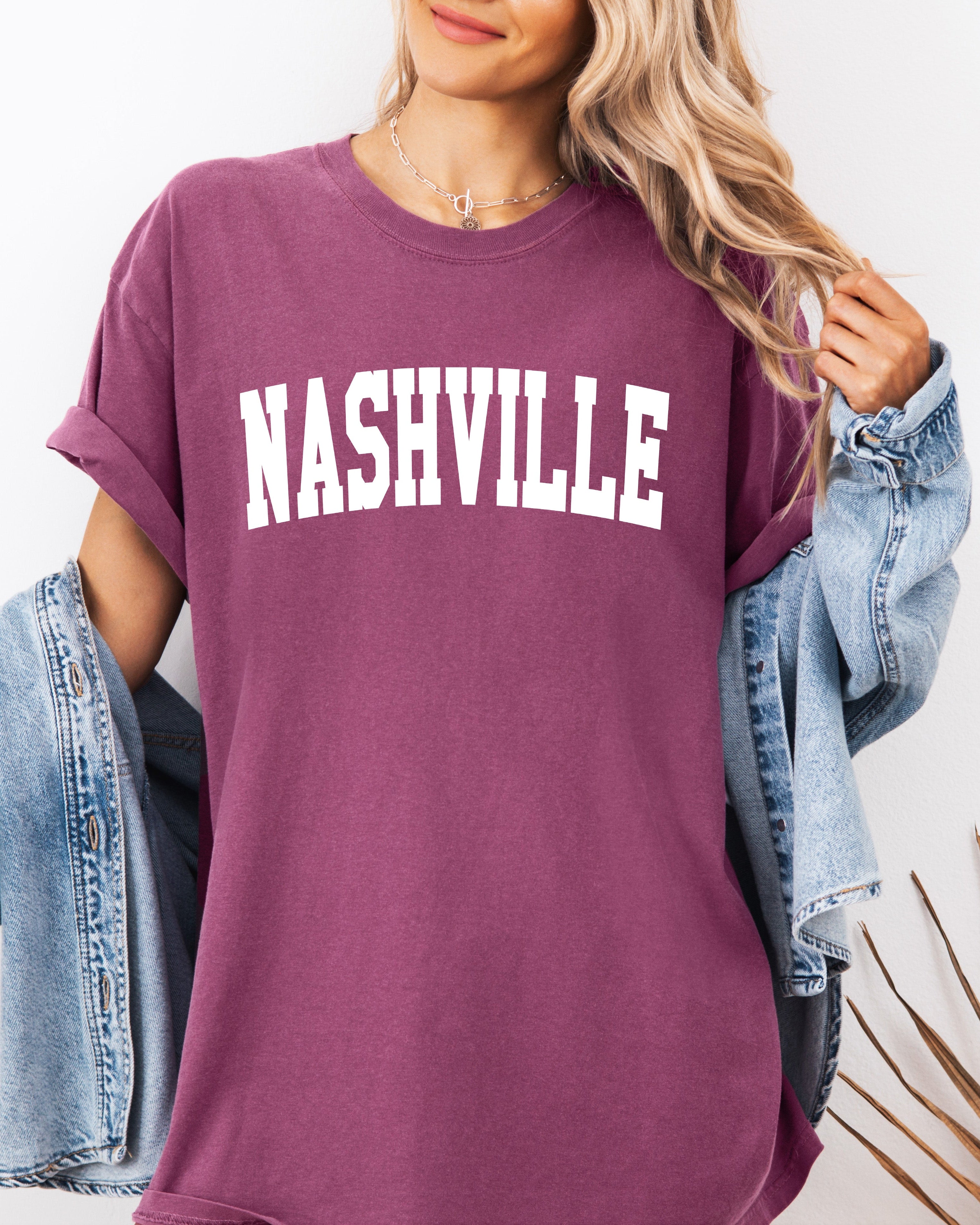 Nashville City Comfort Colors T-Shirt – Garment-Dyed Vintage Travel Graphic Tee