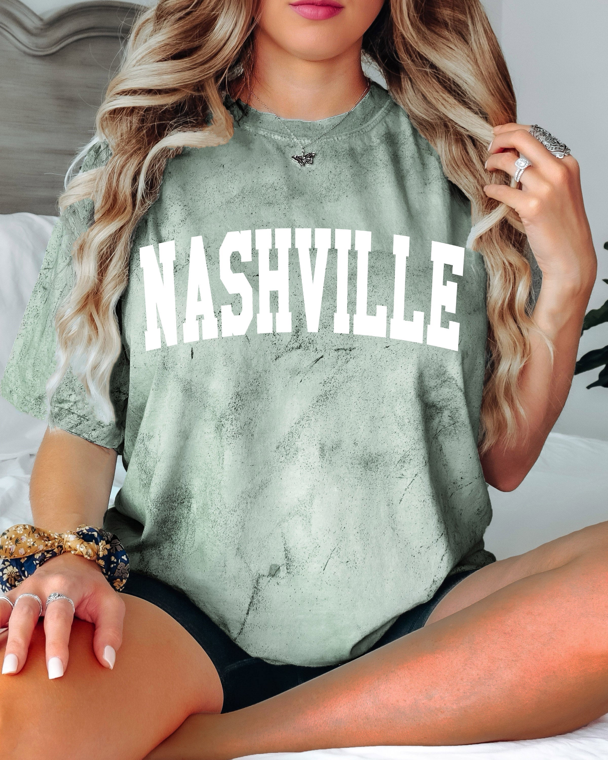 Nashville City Comfort Colors T-Shirt – Garment-Dyed Vintage Travel Graphic Tee