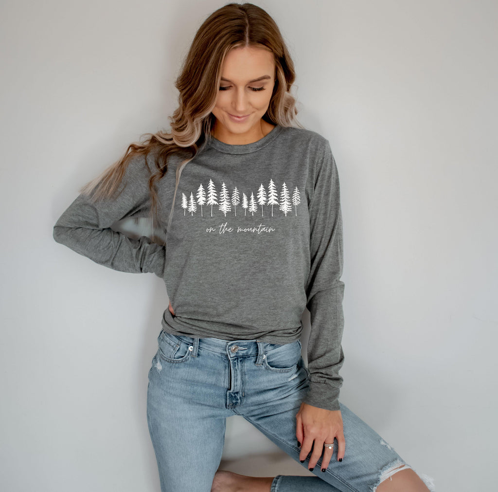 On the Mountain Camping Long Sleeve T shirt