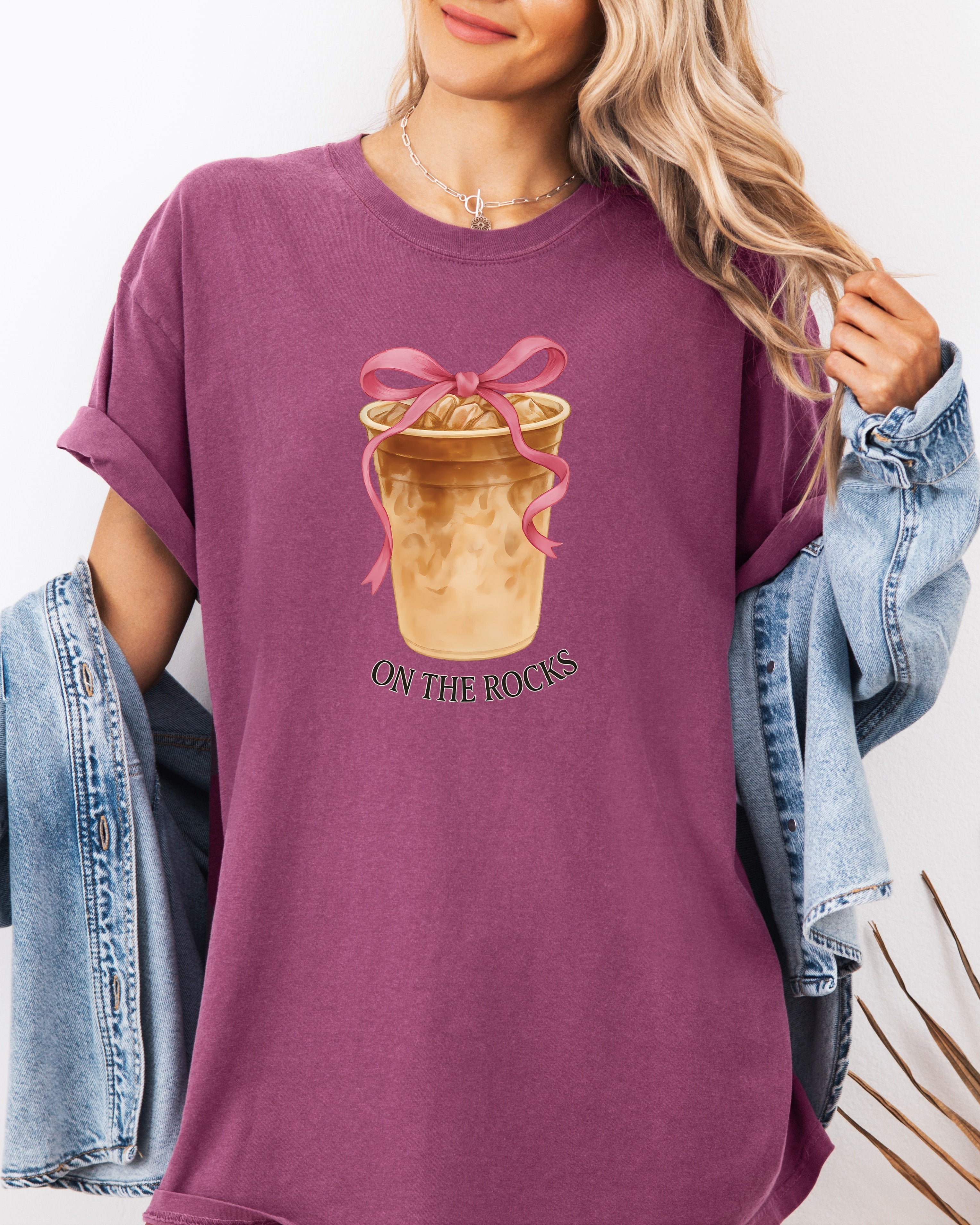 On the Rocks Iced Latte Comfort Colors Garment-Dyed T-Shirt – Coffee Lover Graphic Tee