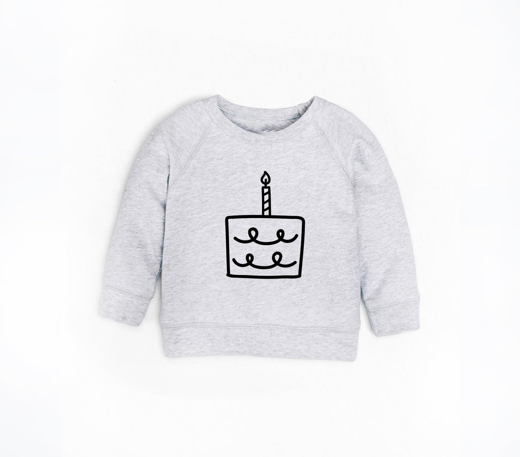One Birthday Cake 1st birthday party Toddler Organic cotton French Terry sweatshirt