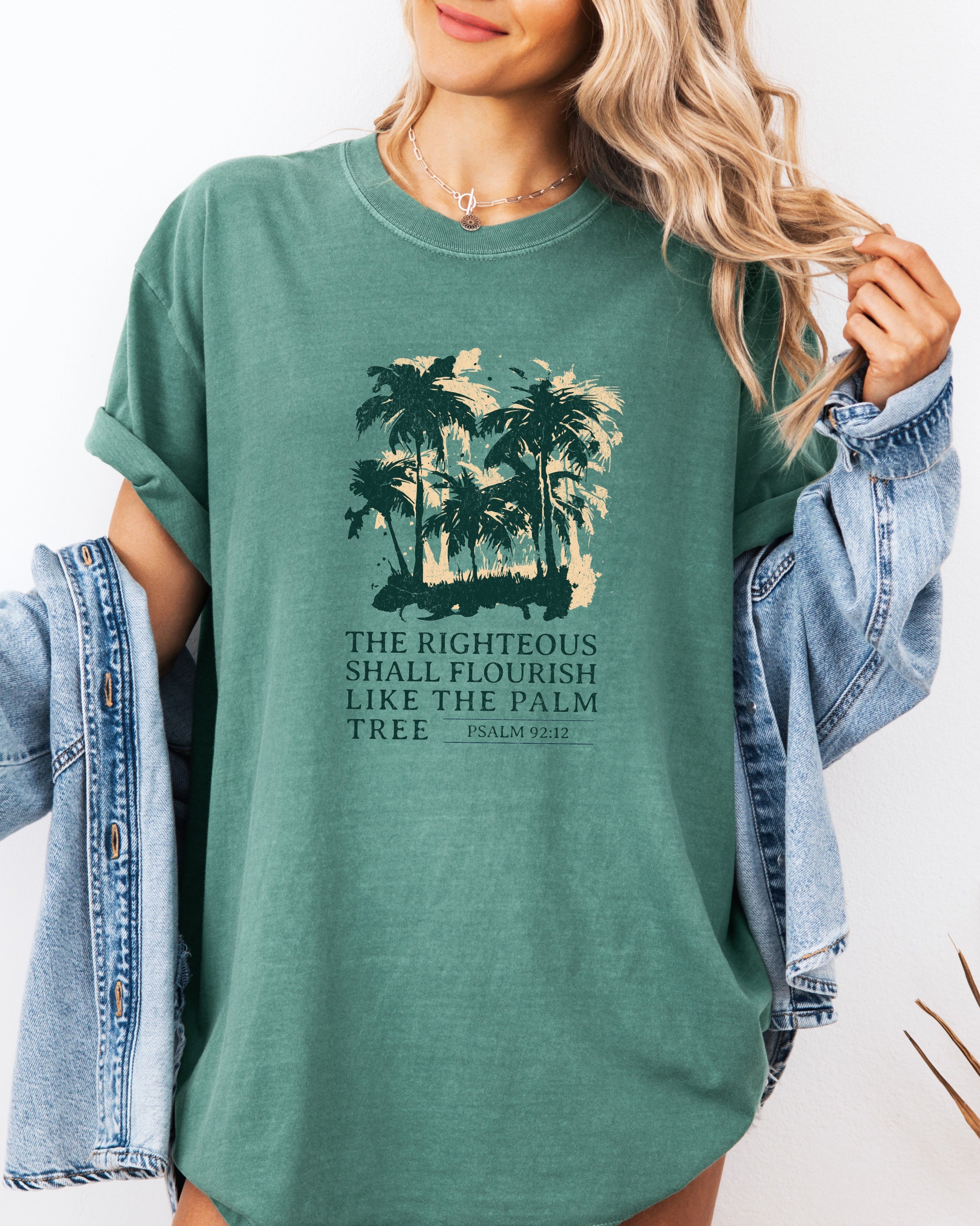 Palm Tree Christian Comfort Colors T Shirt