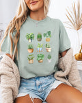 Plant Lady House Plants Comfort Colors T Shirt (9 plants)