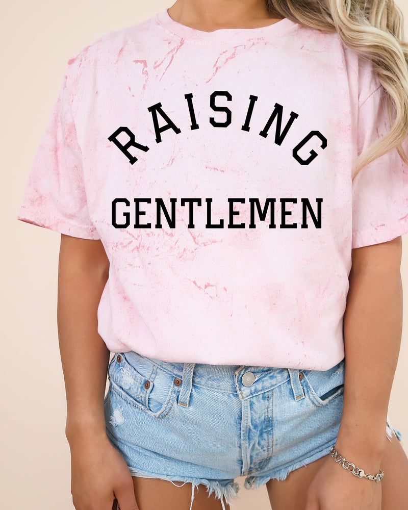 Raising Gentlemen Boy mom Garment Dyed T Shirt (varsity)