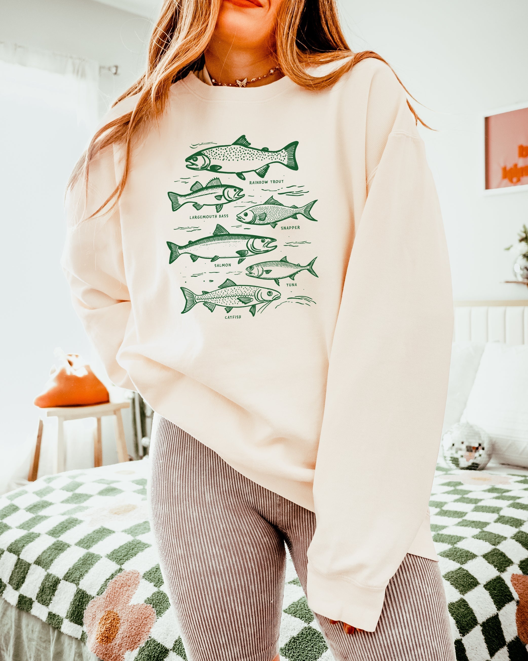 Sardines Salmon Tuna Fish Fishing Nature Camping Garment Dyed Comfort Colors Sweatshirt