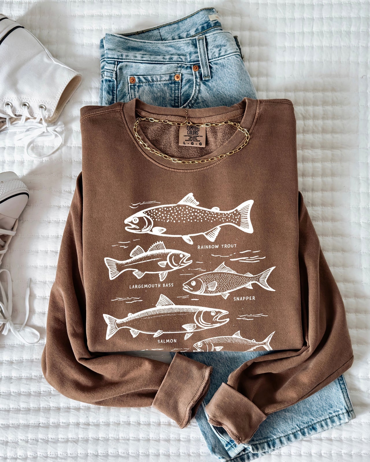 Sardines Salmon Tuna Fish Fishing Nature Camping Garment Dyed Comfort Colors Sweatshirt