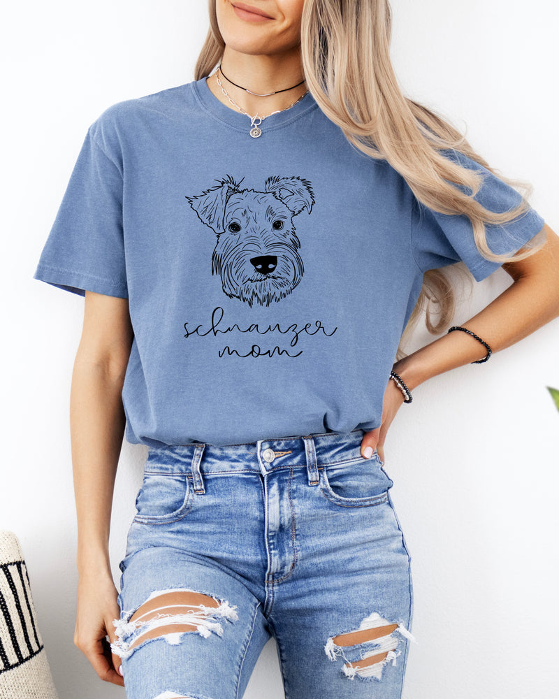 Schnauzer Dog Mom Comfort Colors T Shirt