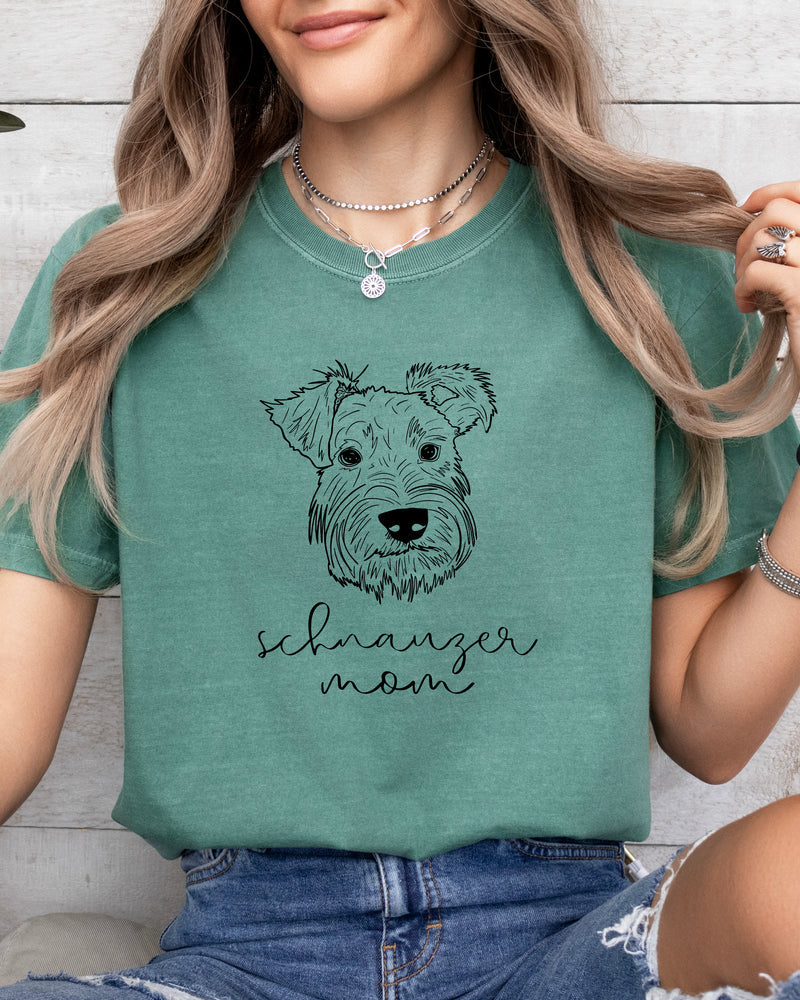 Schnauzer Dog Mom Comfort Colors T Shirt