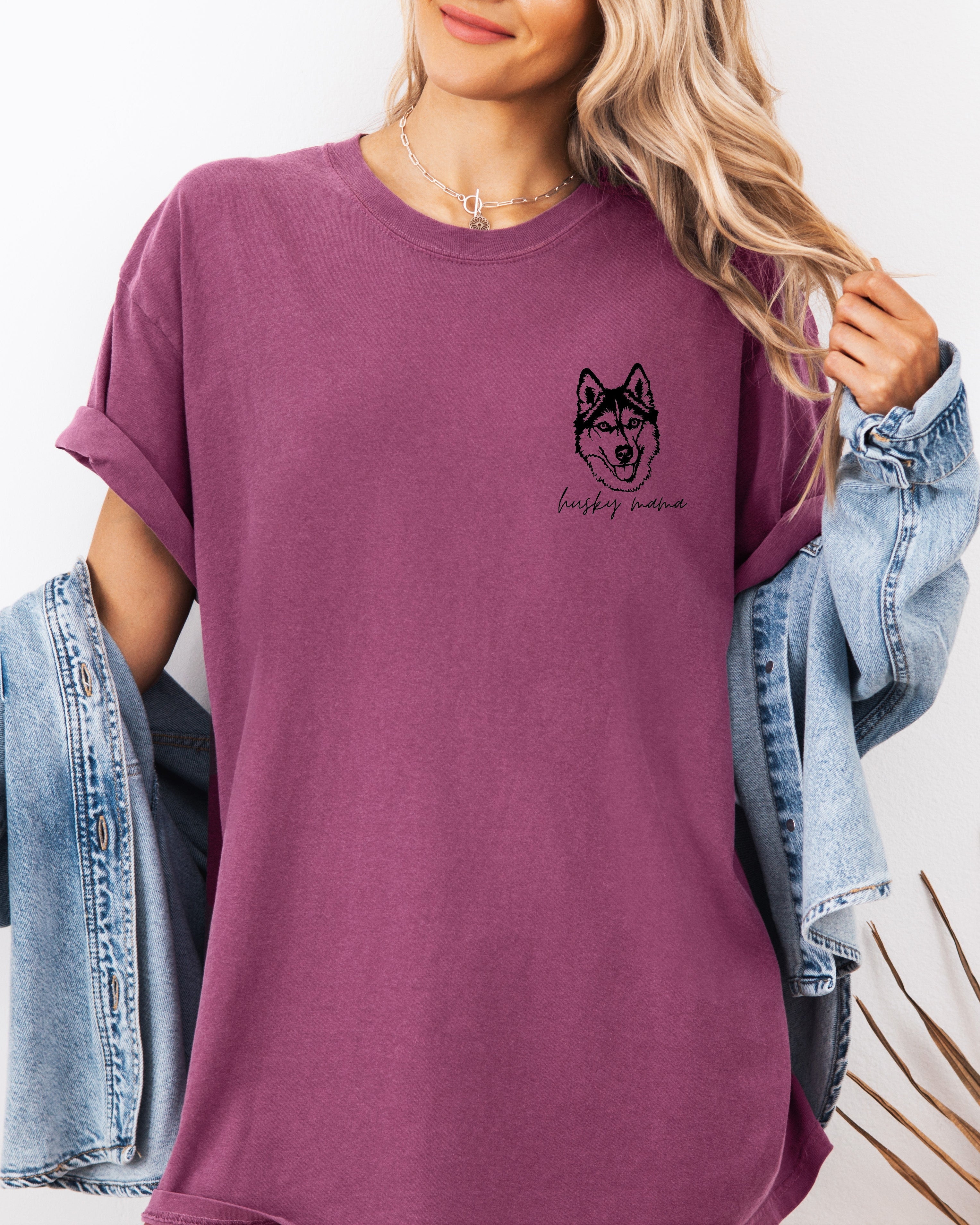 Siberian Husky Dog Mom Comfort Colors T-Shirt – Garment-Dyed Pet Lover Graphic Tee