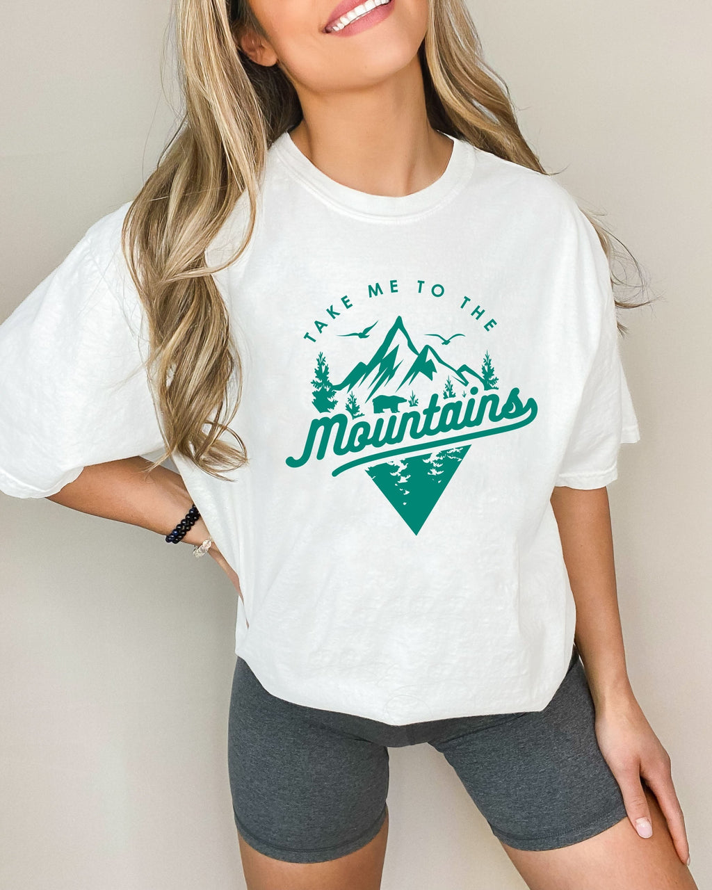 Take me to mountains Camping Hiking Comfort Colors T Shirt (Triangle)