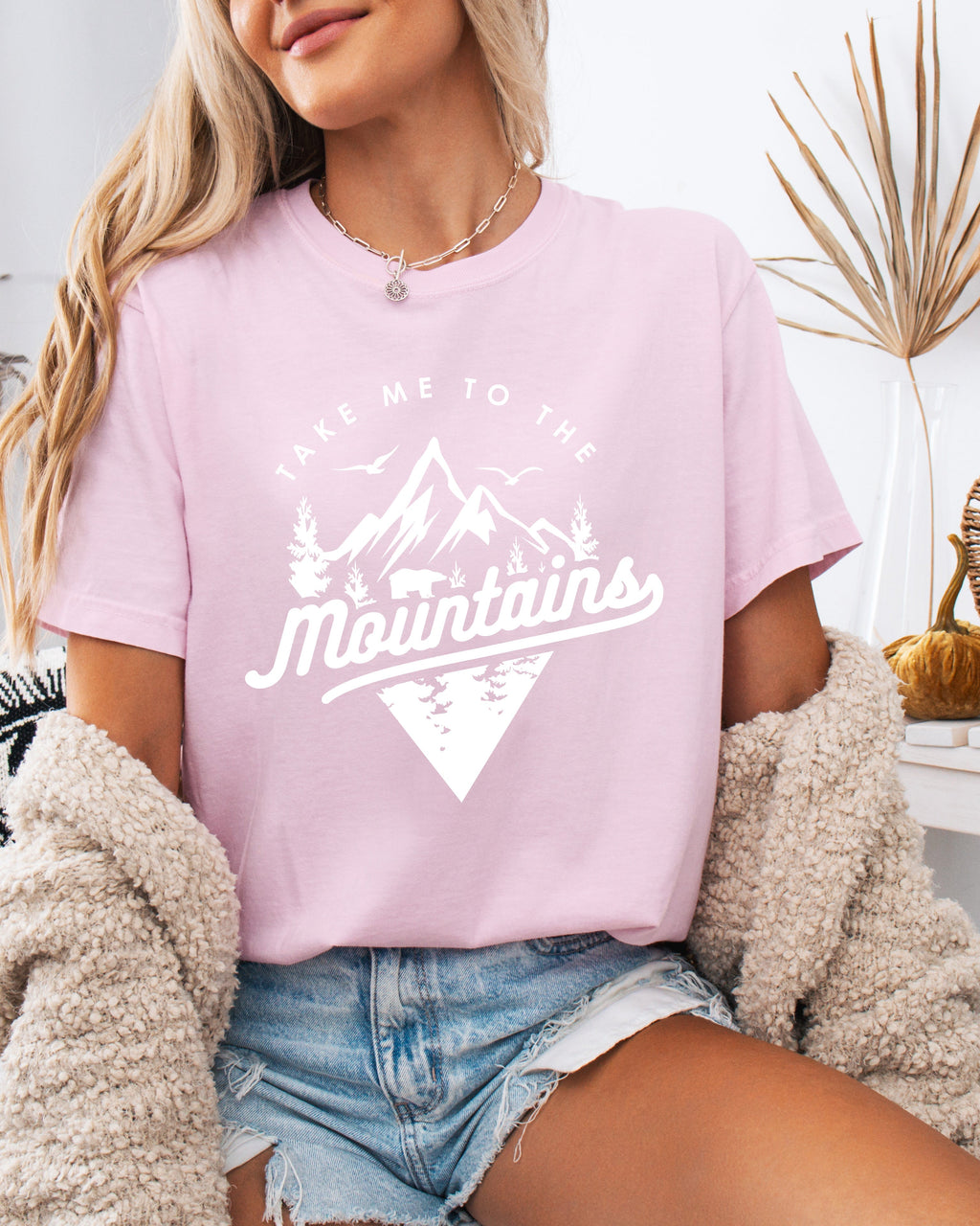 Take me to mountains Camping Hiking Comfort Colors T Shirt (Triangle)