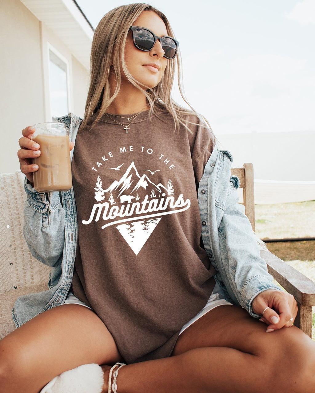 Take me to mountains Camping Hiking Comfort Colors T Shirt (Triangle)