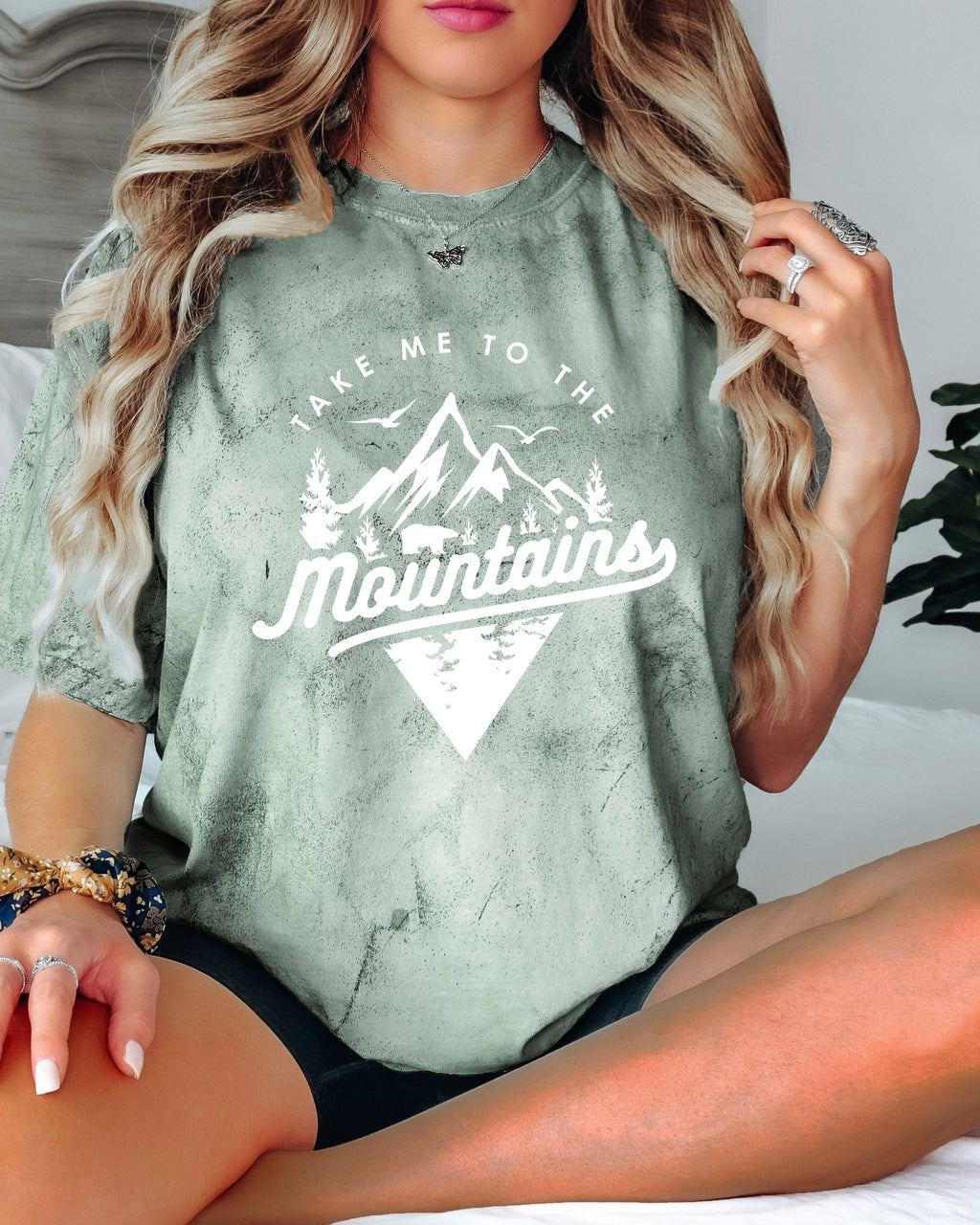 Take me to mountains Camping Hiking Comfort Colors T Shirt (Triangle)
