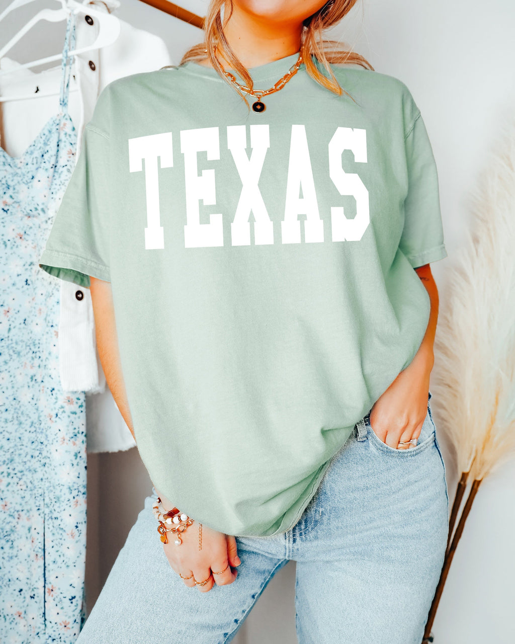 Texas State City Comfort Colors T Shirt (Condensed Font)
