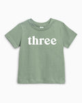 Three Birthday Girl & Boy Organic Cotton Kids T-Shirt – Serif 3rd Birthday Baby & Youth Tee