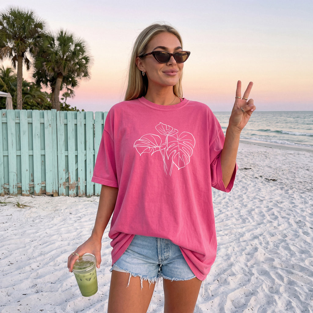 Monstera botanical Comfort Colors T Shirt
