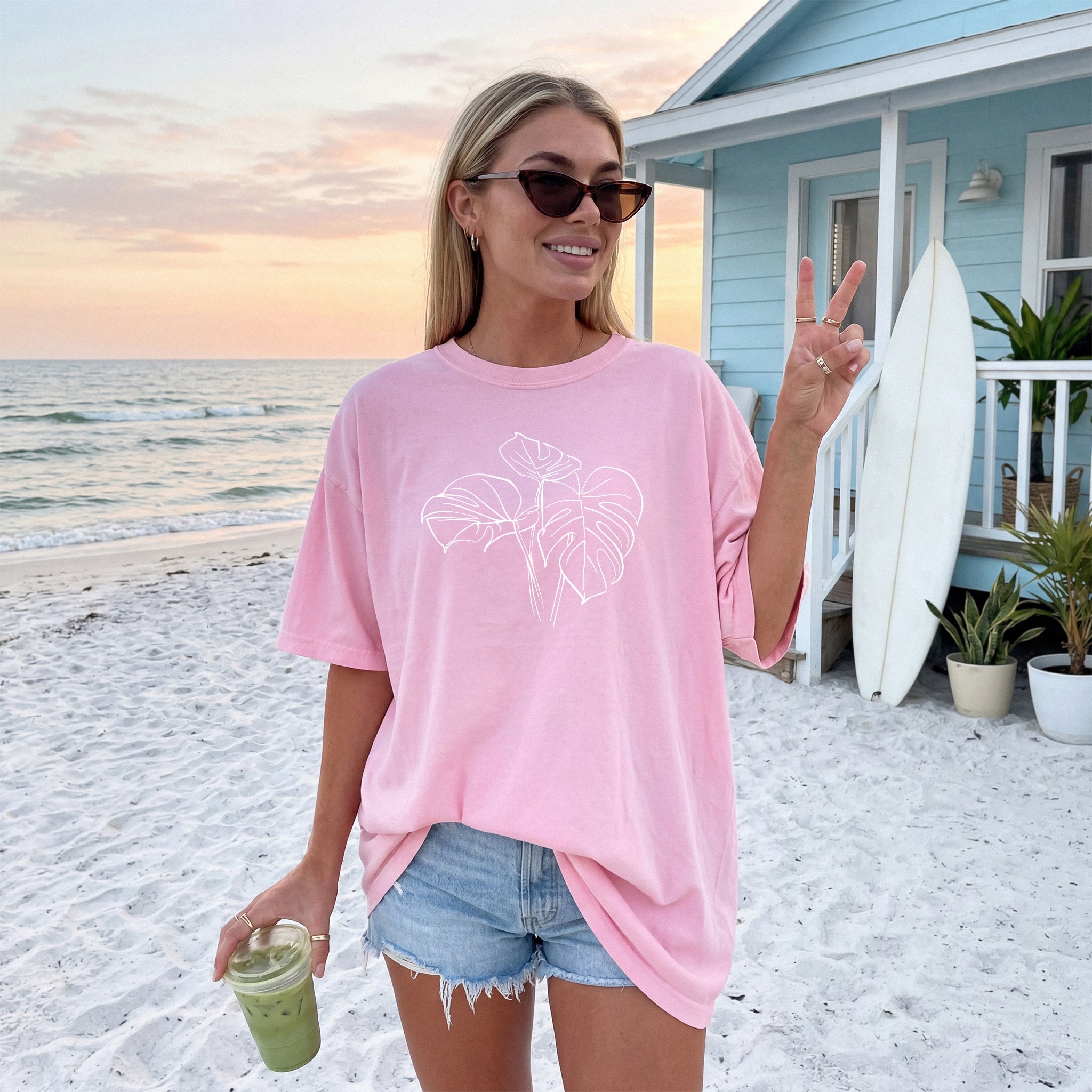 Monstera botanical Comfort Colors T Shirt
