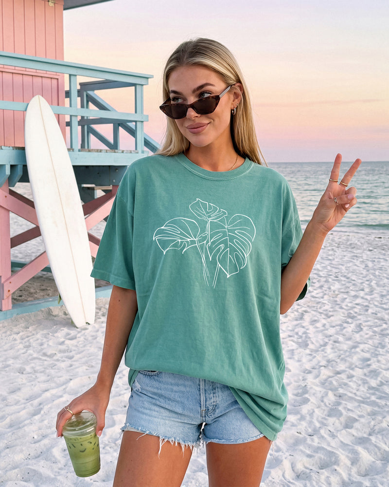 Monstera botanical Comfort Colors T Shirt